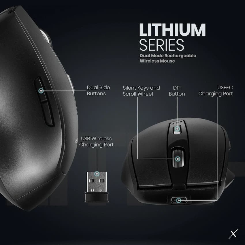 VolkanoX Lithium Bluetooth Wireless Mouse 6