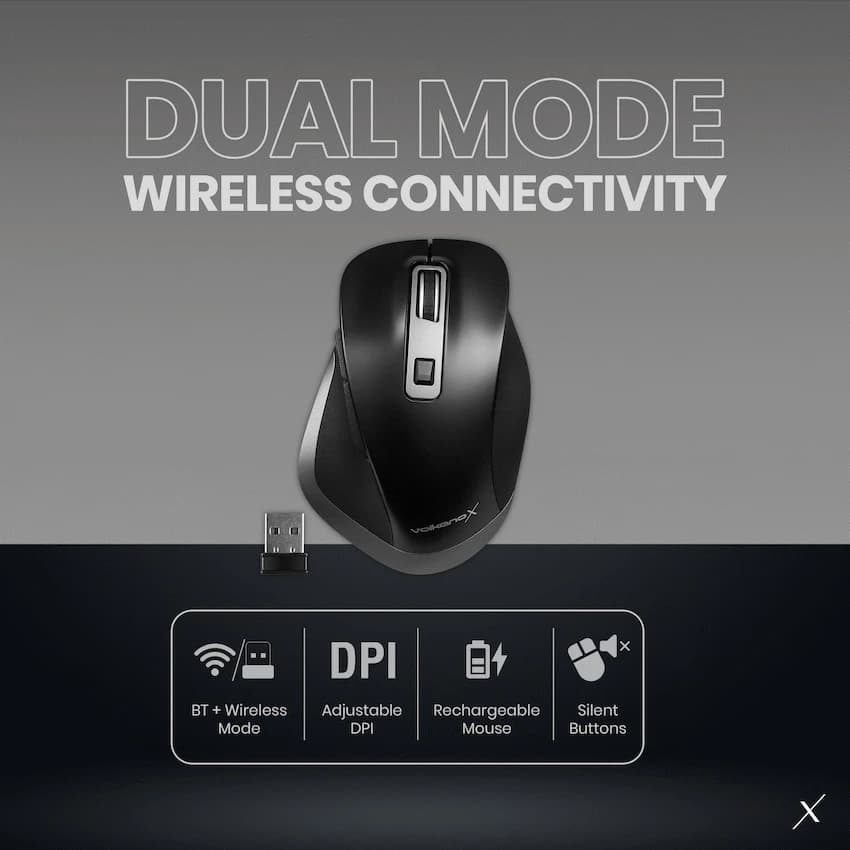 VolkanoX Amber series BT Tri-Mode Rechargeable Mouse 3