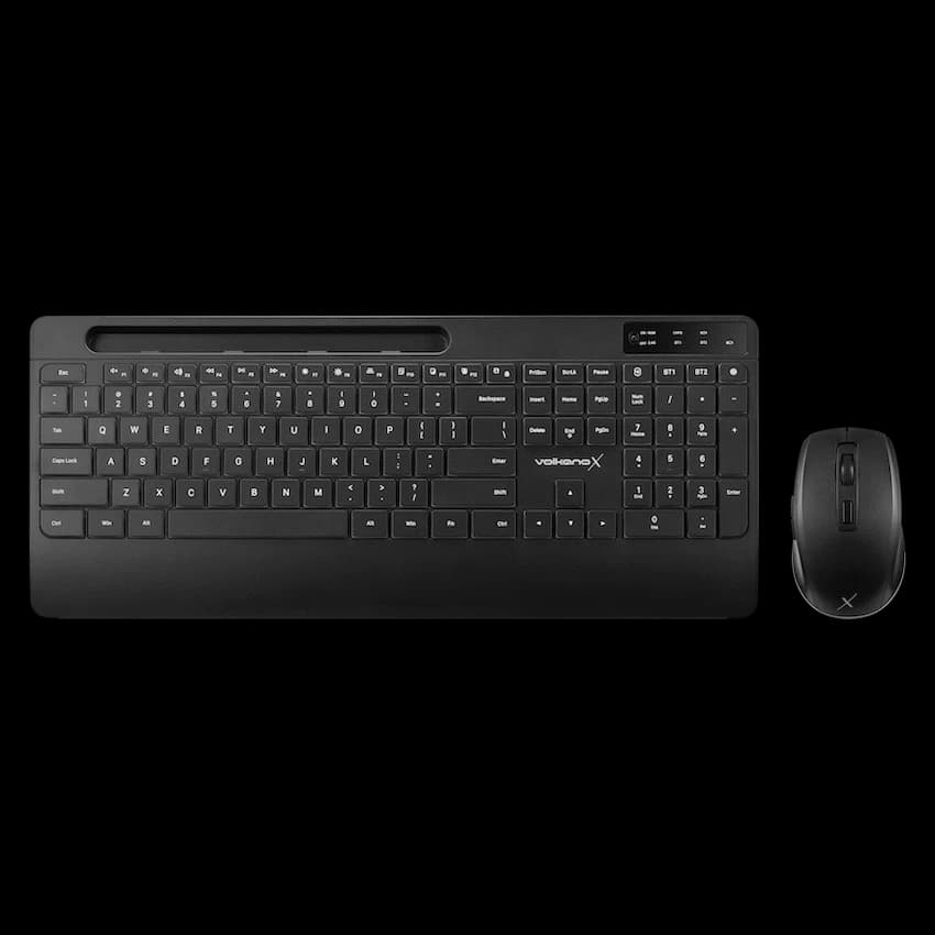VolkanoX Gem Bluetooth Wireless Keyboard and Mouse - Black 1