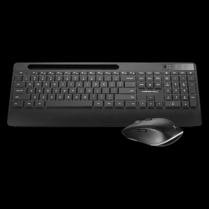 VolkanoX Gem Bluetooth Wireless Keyboard and Mouse - Black 8