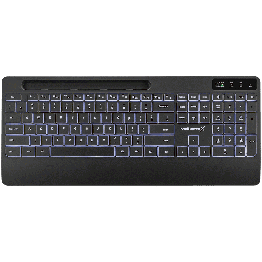 VolkanoX Gem Bluetooth Wireless Keyboard and Mouse - Black 14