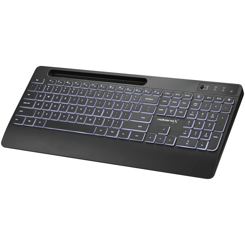 VolkanoX Gem Bluetooth Wireless Keyboard and Mouse - Black 15