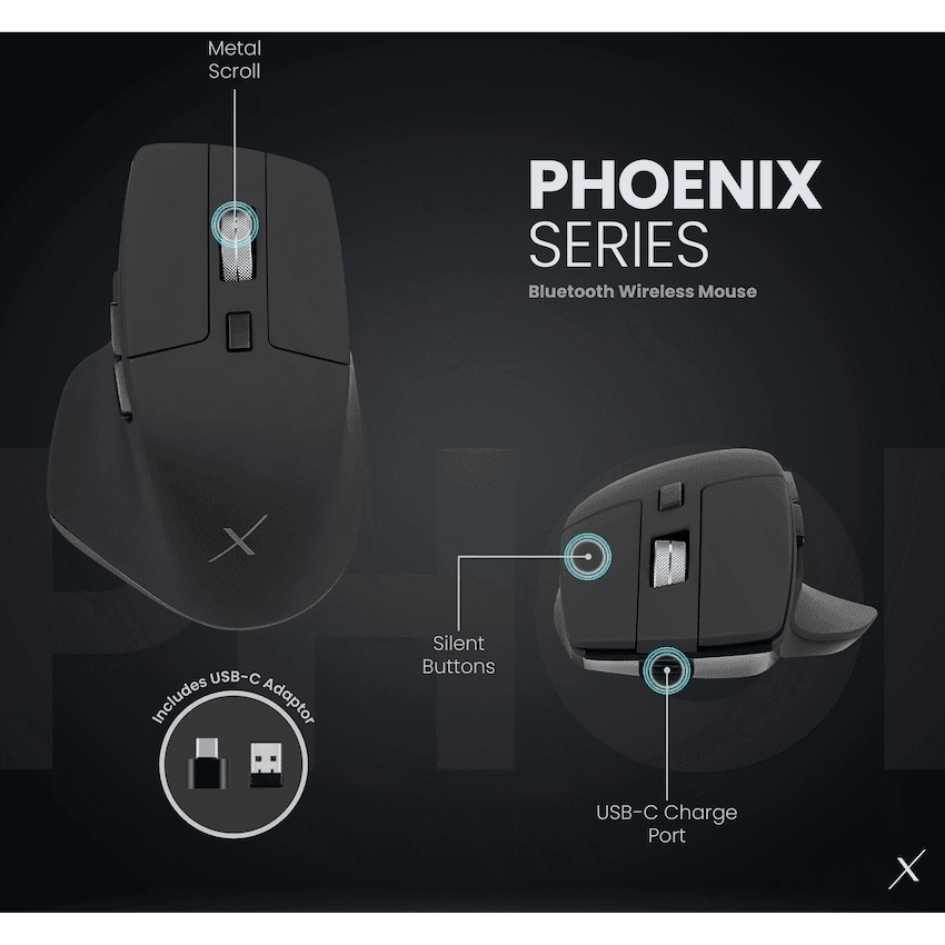 VolkanoX Phoenix Bluetooth Wireless Mouse - Graphite 13