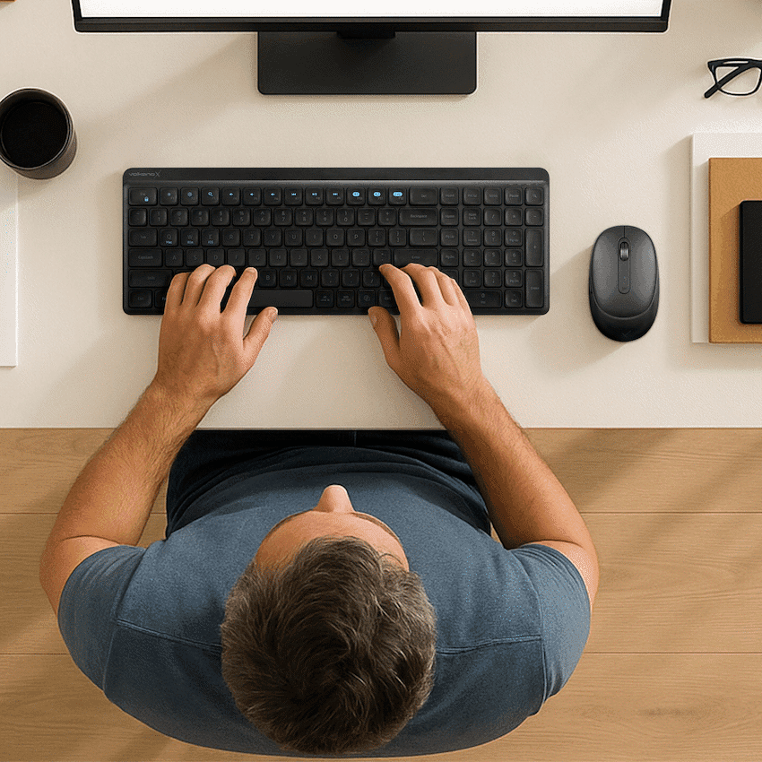 VolkanoX Scorch Bluetooth Wireless Keyboard and Mouse Combo - Graphite 20