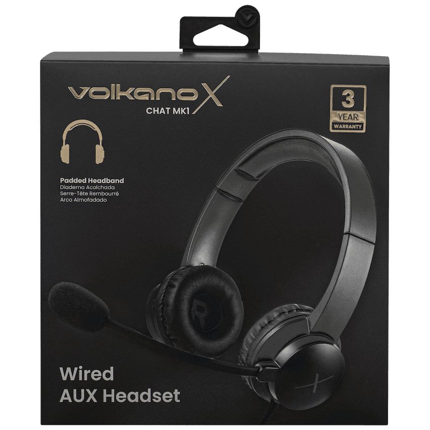 VolkanoX Chat Mk1 Series AUX Headset - Graphite 7