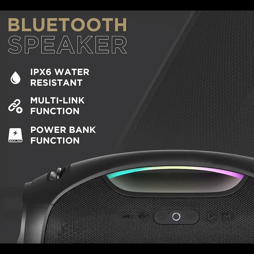 VolkanoX VXS400 Portable Bluetooth Speaker - Black 5