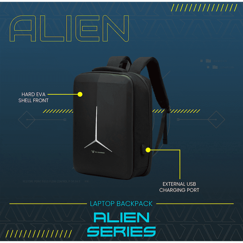 VX Gaming Alien 17.3" Laptop Backpack - Black 7