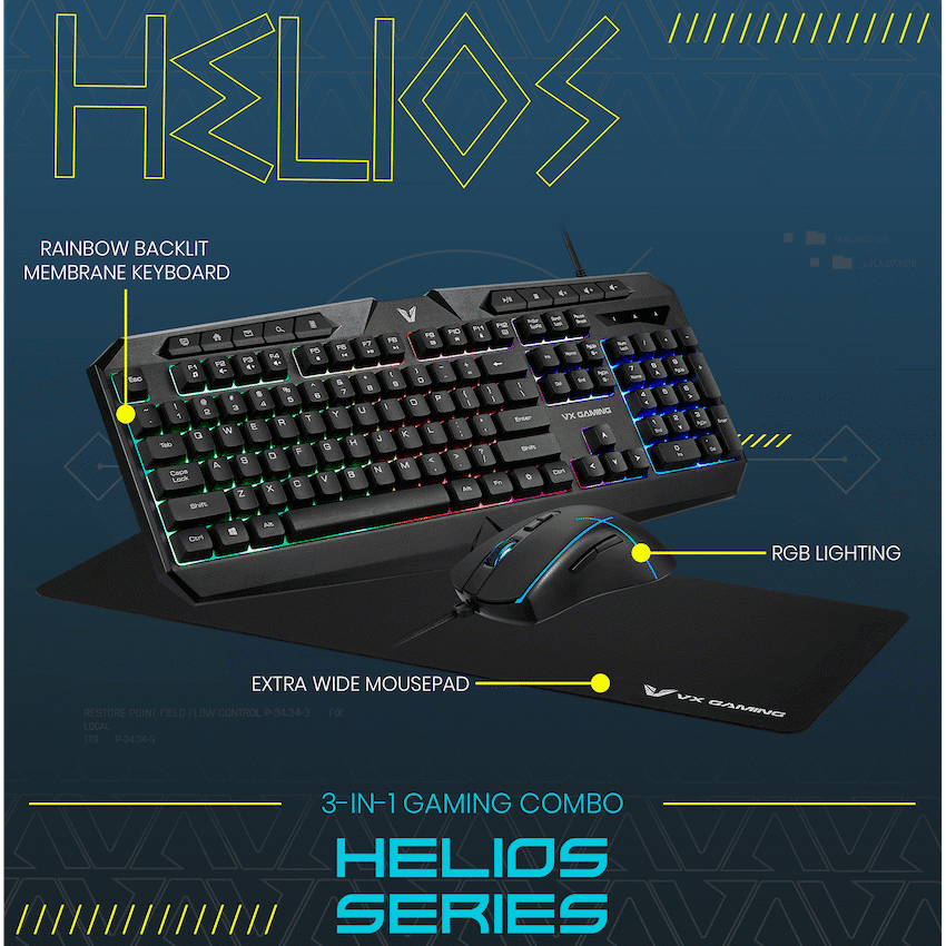 VX Gaming Helios Series 3-in-1 Gaming Combo 2