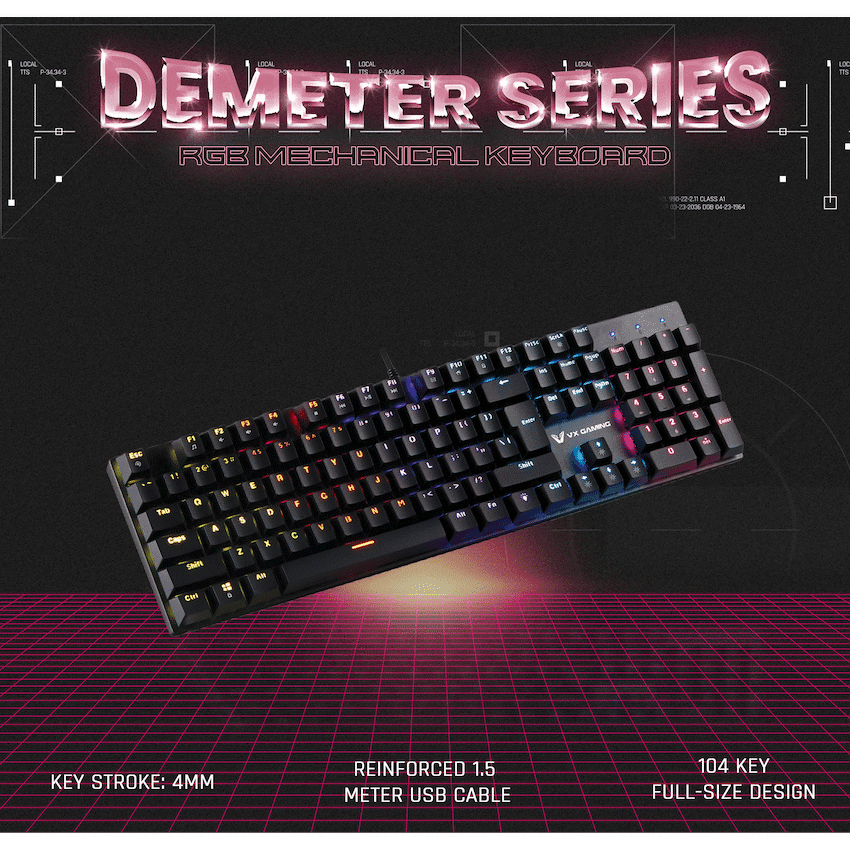 VX Demeter Series Mechanical Keyboard with Full RGB Lighting 3