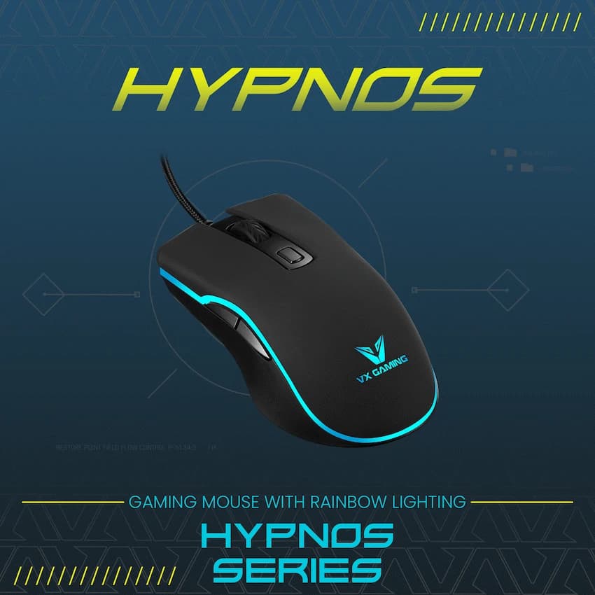 VX Gaming Hypnos Series Gaming Mouse with Rainbow Lighting 6