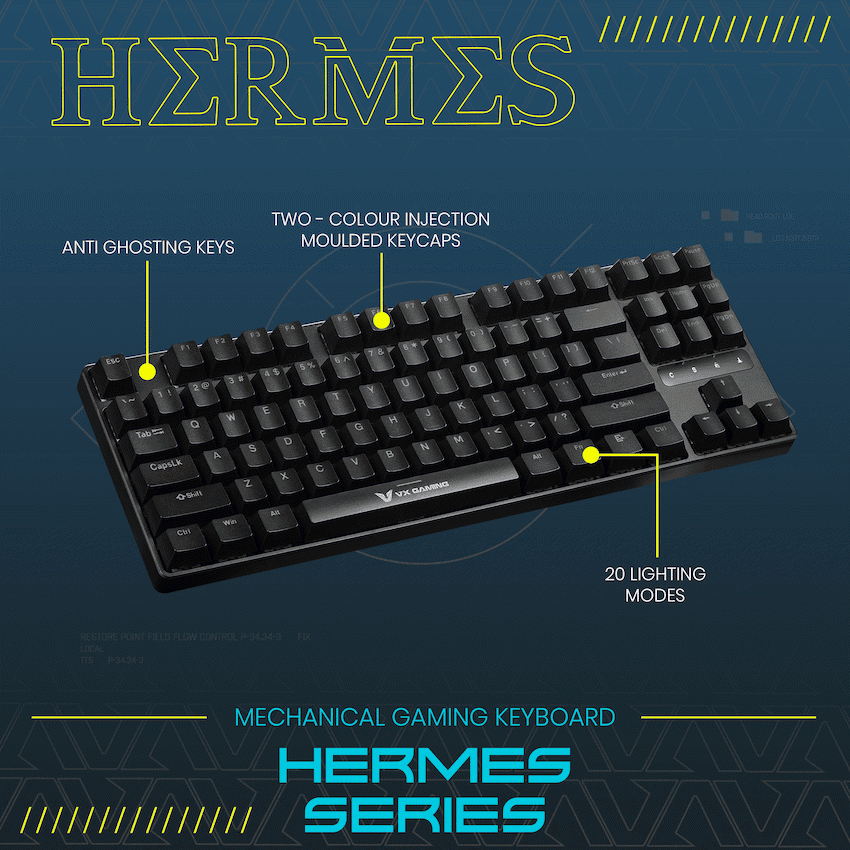 VX Gaming Hermes Series Mechanical Gaming Keyboard 5