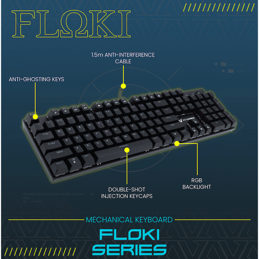 VX Gaming Floki RGB Full Mechanical Keyboard 6