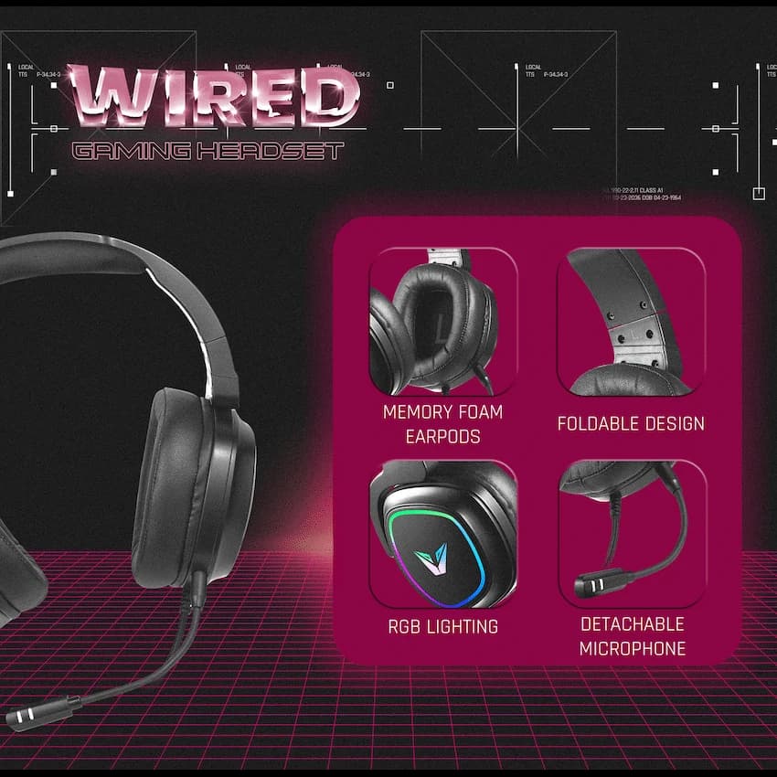 VX Gaming Thunder series Gaming Headset RGB 4