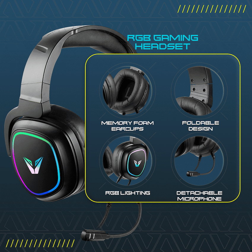 VX Gaming Thunder series Gaming Headset RGB 9