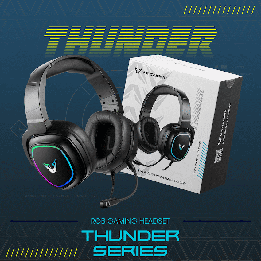 VX Gaming Thunder series Gaming Headset RGB 11