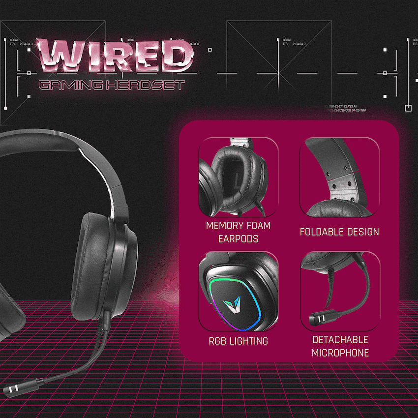 VX Gaming Maverick series Gaming Headset RGB 4