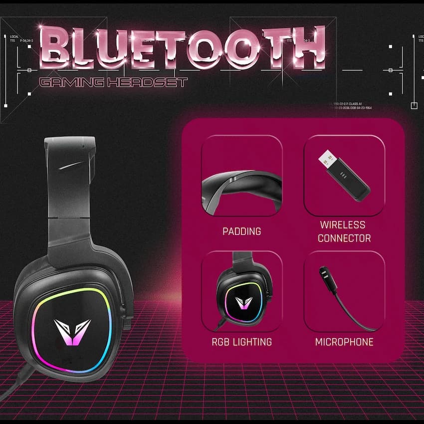 VX Gaming Stealth Series Wireless Gaming Headset - RGB 4