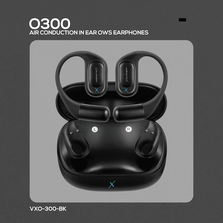 VolkanoX O300 Air Conduction OWS Earphones - Black 3