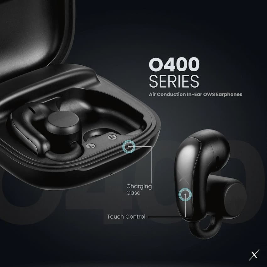 VolkanoX O400 Air Conduction In-Ear OWS Earphones - Black 6