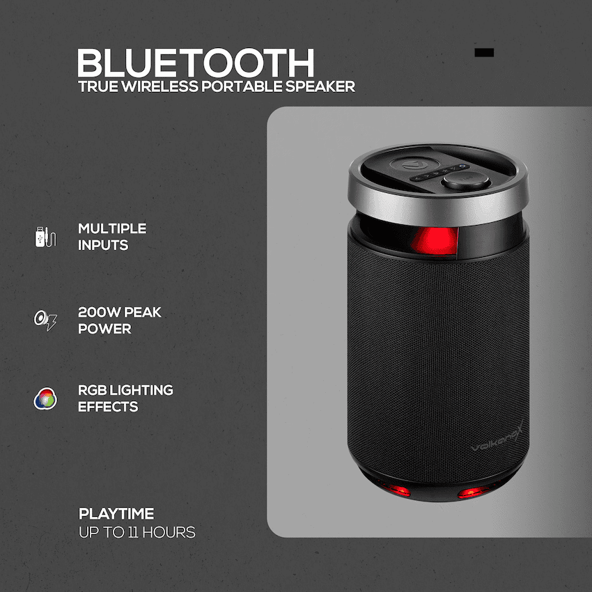 VolkanoX S800 Portable Bluetooth Party Speaker 4