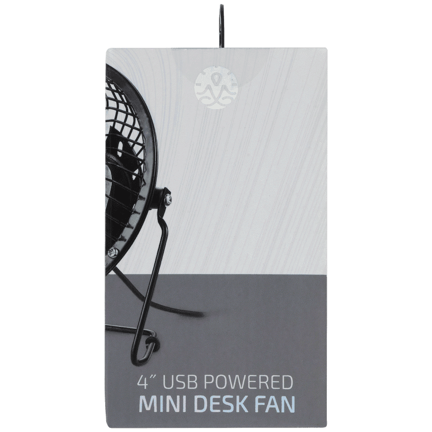 ZEN Cool Series 4" Mini Desk Fan - Black 7
