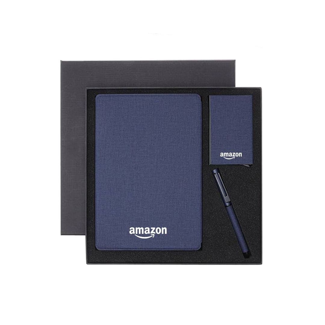 TESSIN - CHANGE ZERO Sustainable Gift Set with Refillable Notebook, Pen & Cardholder - Navy 10