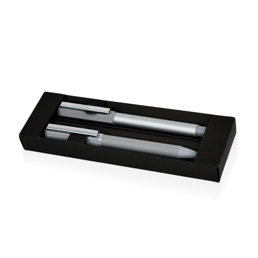 TROFA - Metal Roller and Ball Pen Set - Silver/Grey 2