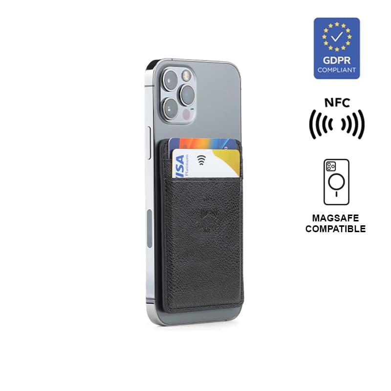 ROMA - Santhome® 2-in-1 Mag Cardholder and Inbuilt NFC Digital Business Card - Black 1