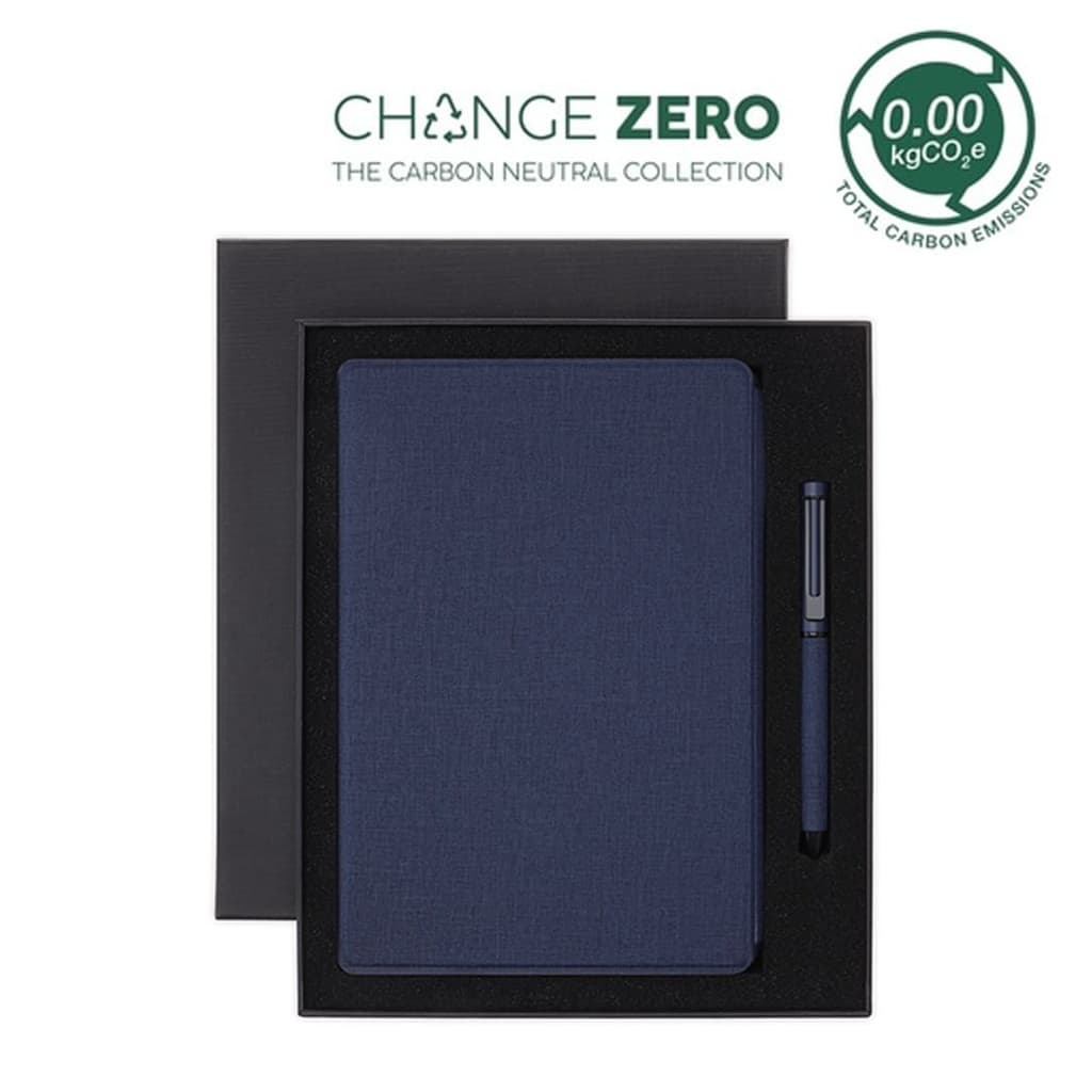 VARDIM - CHANGE ZERO Sustainable Gift Set with Refillable Notebook & Pen - Navy 1