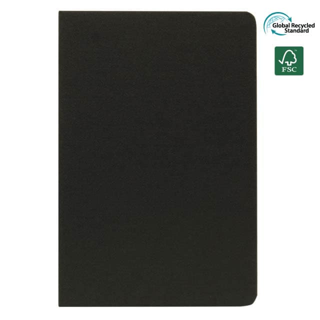 ORSHA - SANTHOME A5 rPET & FSC Certified Notebook - Black (Anti-Microbial) 1