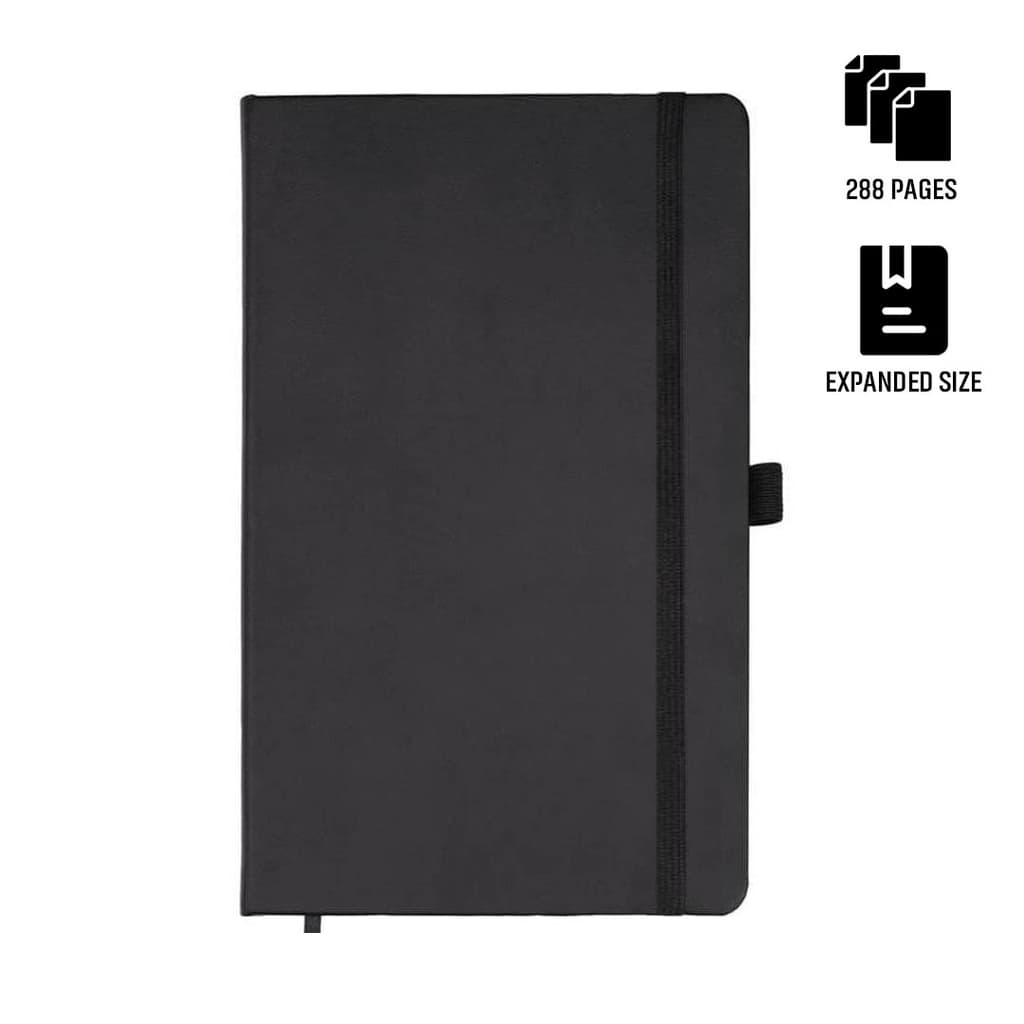 BARON - Santhome Expanded A5 Hard Cover Notebook - Black 1