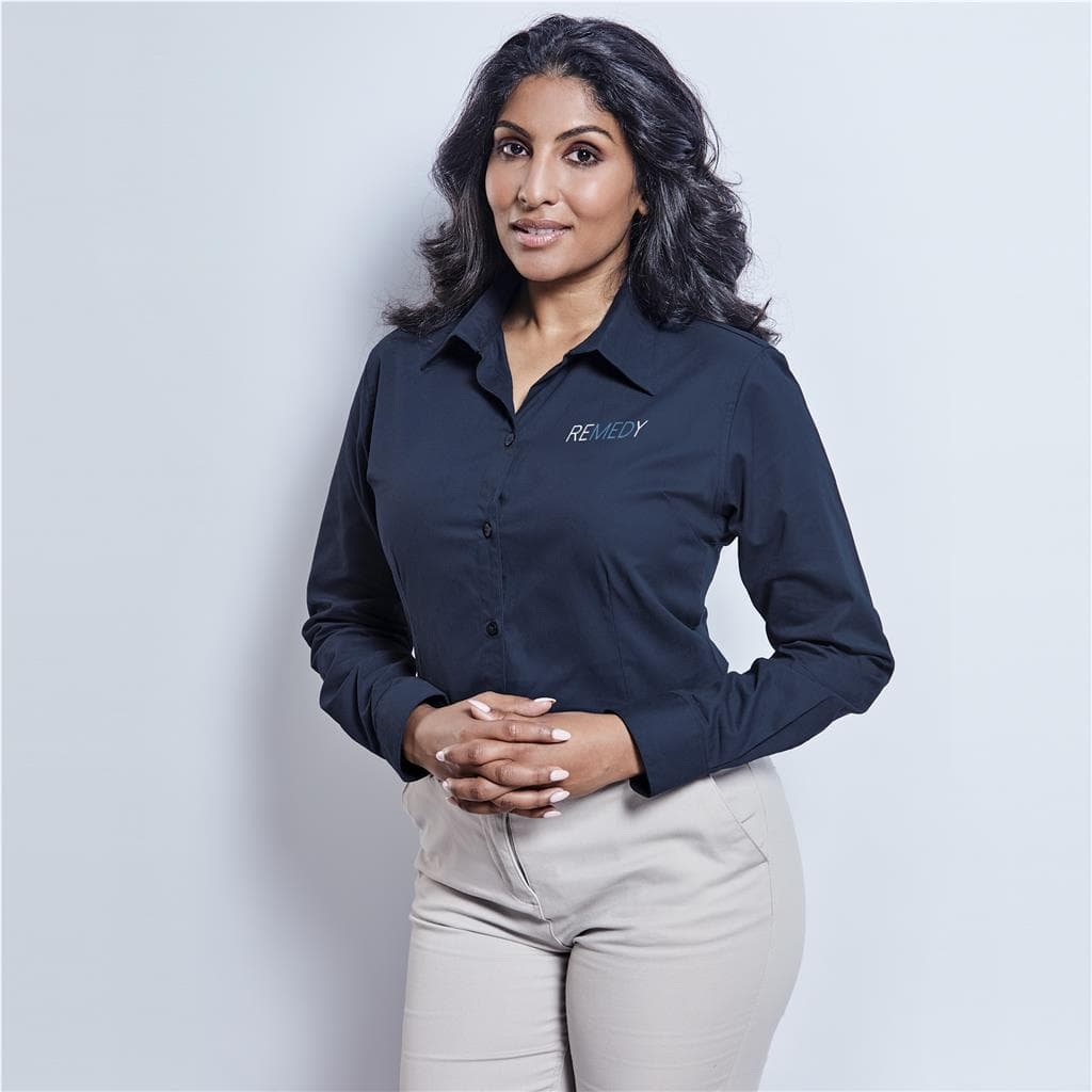 Ladies Long Sleeve Cotton Twill Moderna Shirt 1