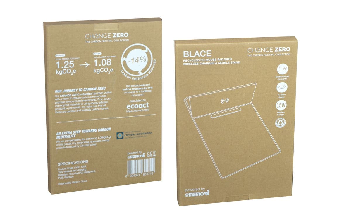 BLACE - CHANGE ZERO Recycled PU 15W Wireless Mousepad & Desk Organizer 7