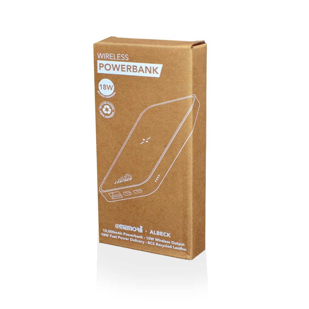 ALBECK - Recycled Leather 10000mAh PD Powerbank - Black 6