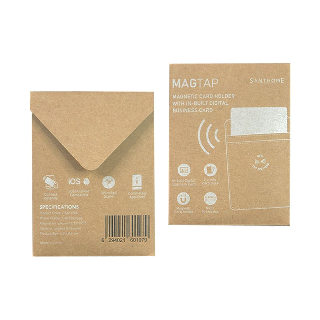 ROMA - Santhome® 2-in-1 Mag Cardholder and Inbuilt NFC Digital Business Card - Black 13