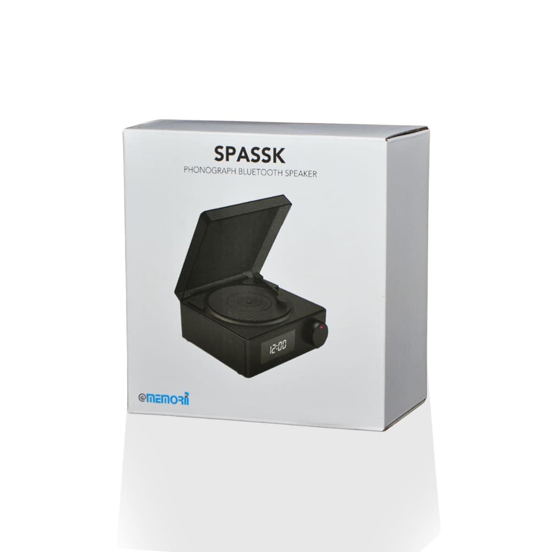 SPASSK - @memorii Phonograph Bluetooth Speaker - Black 5