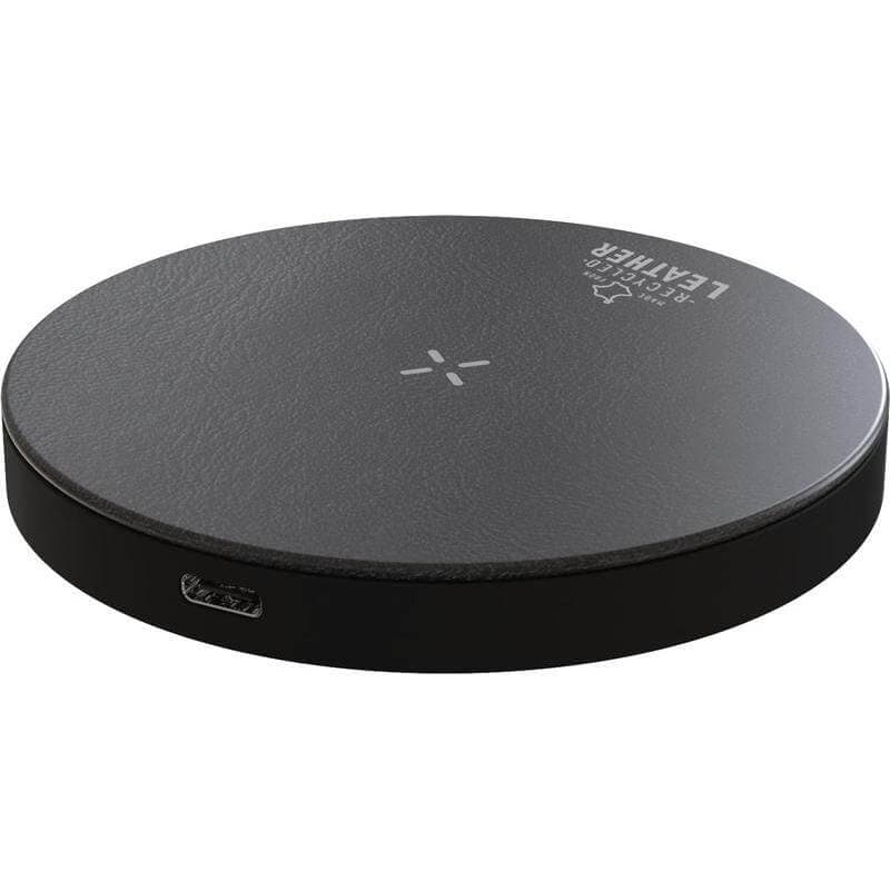 ANZIO - Recycled Leather 15W Wireless Charger - Black 2
