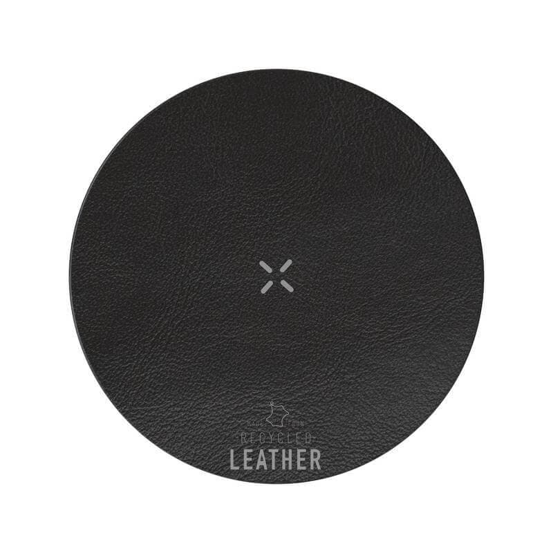 ANZIO - Recycled Leather 15W Wireless Charger - Black 5