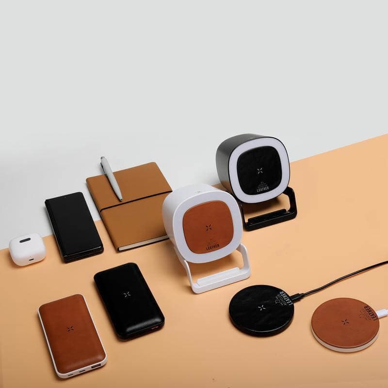 ANZIO - Recycled Leather 15W Wireless Charger - Black 6