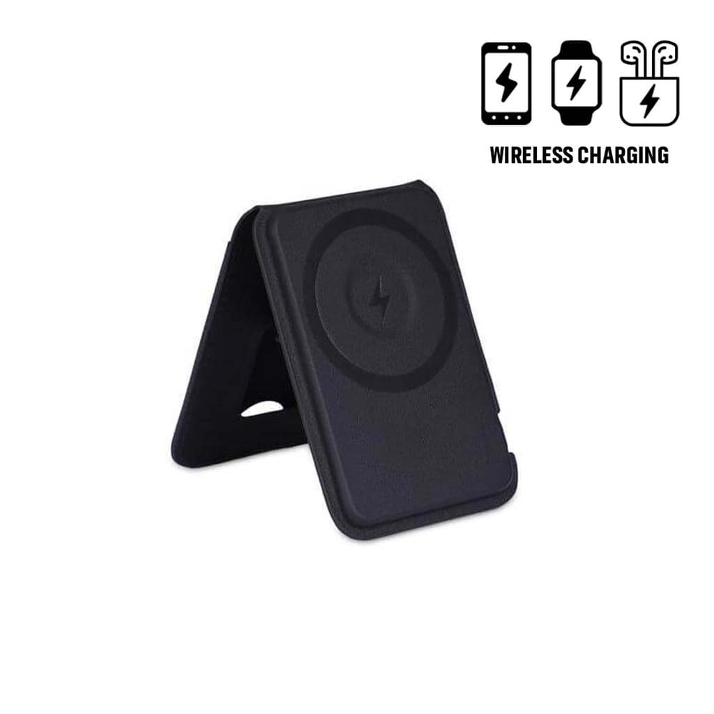 MAG3 - Giftology 3-in-1 Magnetic Wireless Charger Card Holder - Black 1