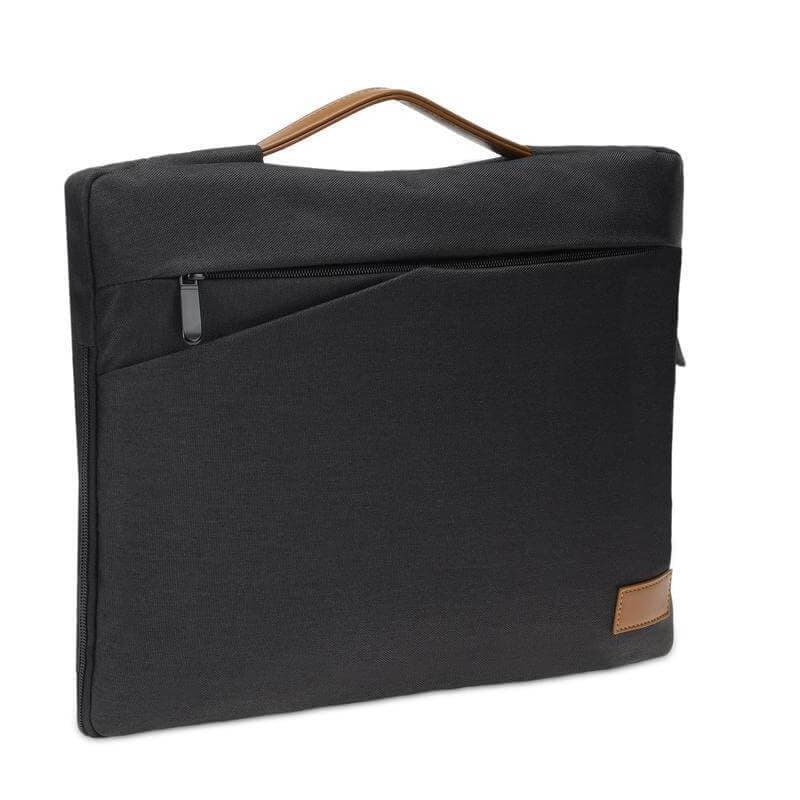 SALCEA - Santhome® 15" Laptop Sleeve - Black/Tan 2