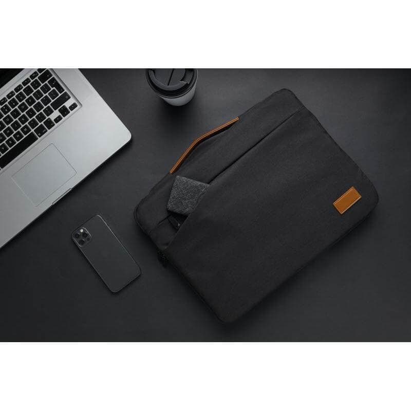 SALCEA - Santhome® 15" Laptop Sleeve - Black/Tan 9