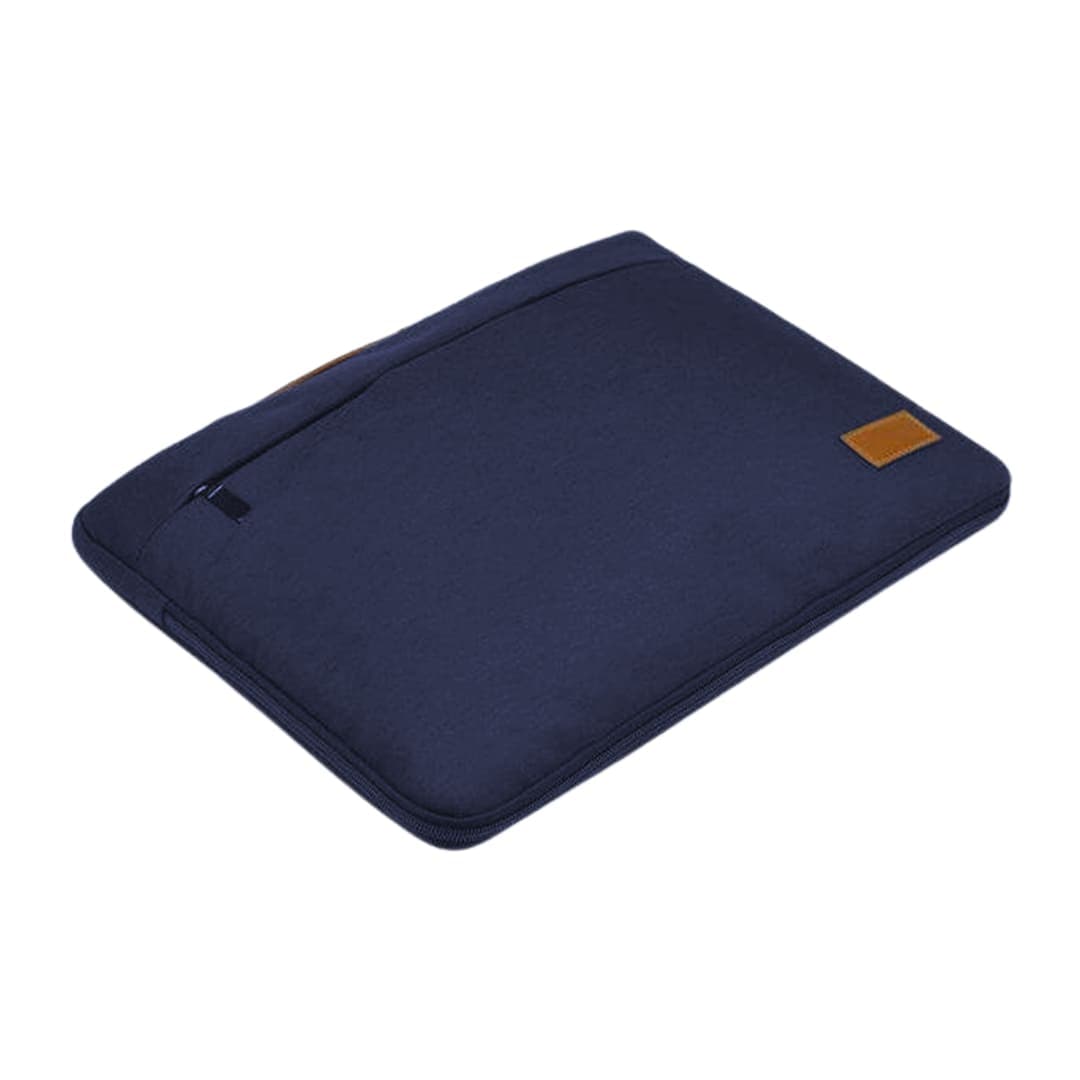 SALCEA - Santhome® 15" Laptop Sleeve - Navy Blue/Tan 4