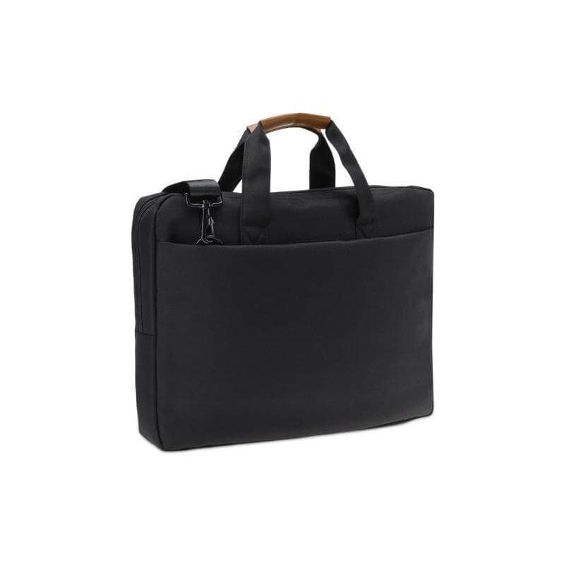 SLOTEN - Santhome® 15" Laptop Bag - Black/Tan 4