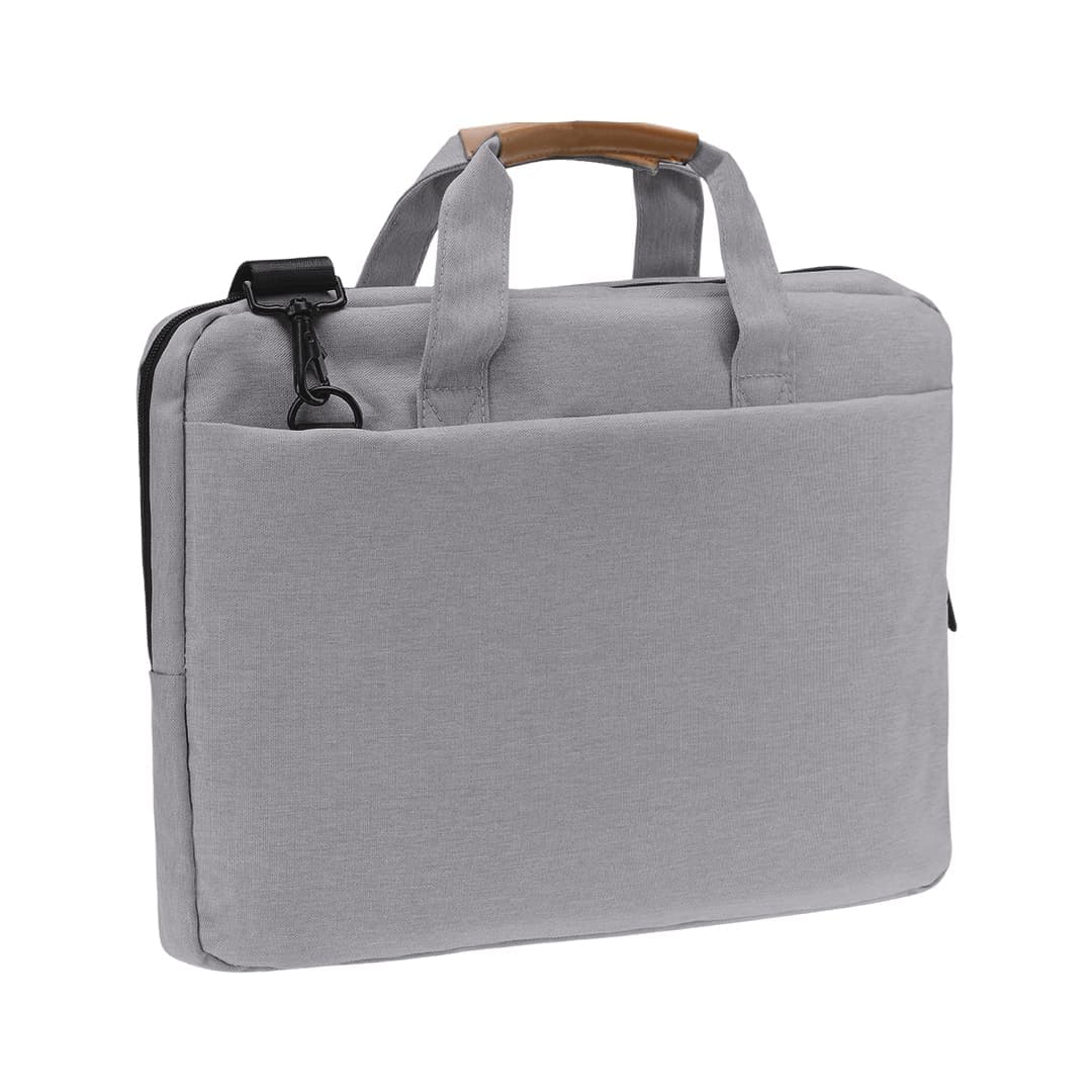 SLOTEN - Santhome® 15" Laptop Bag - Grey/Tan 5