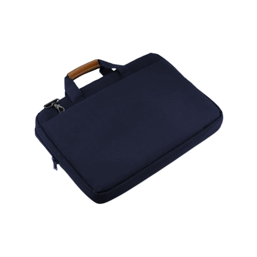 SLOTEN - Santhome® 15" Laptop Bag - Navy Blue/Tan 6
