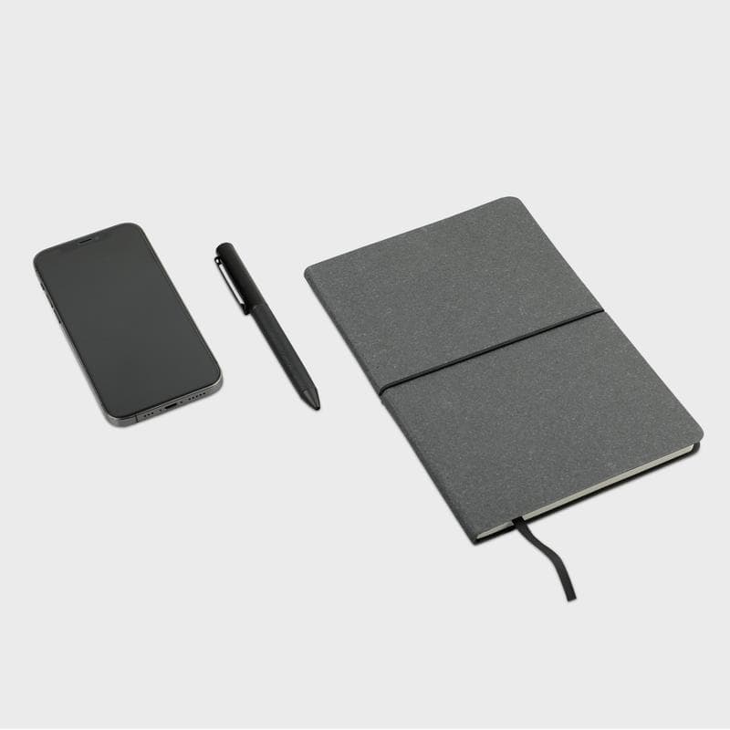 KOTEL - eco-neutral A5 Recycled Leather Soft Cover Notebook - Black 2