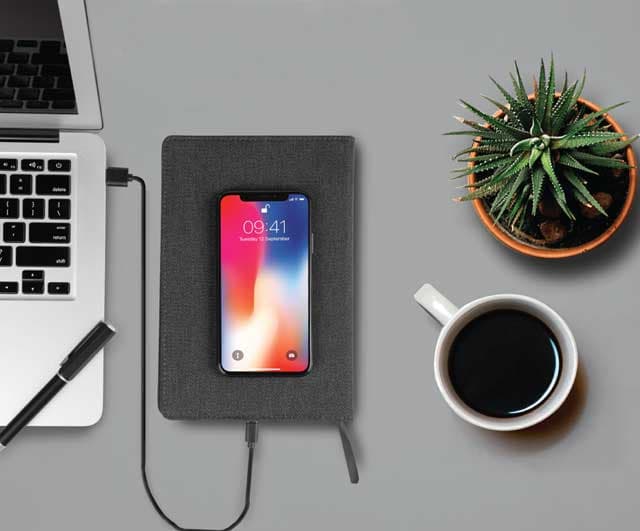 PESSAC - SANTHOME A5 Refillable Notebook With Wireless Charger 6