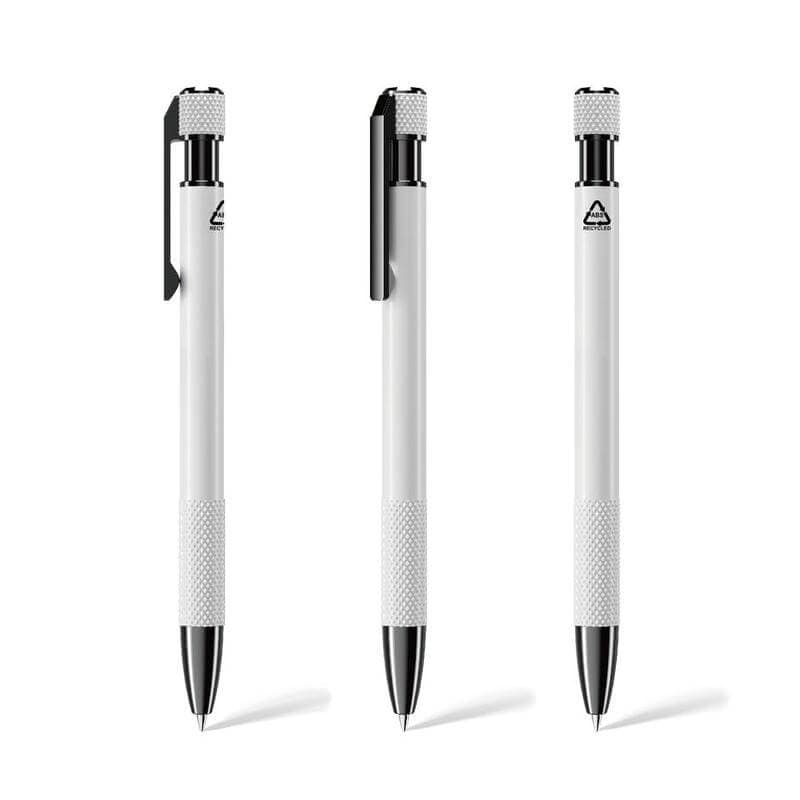 PILA - Recycled Aluminium Ballpoint Pen - White 2