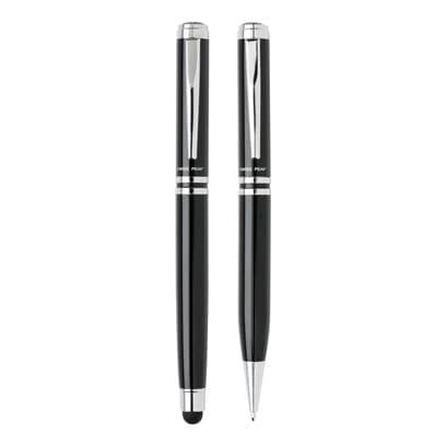 DUSCO SET - Swiss Peak Executive Pen Set - Black/Silver 2
